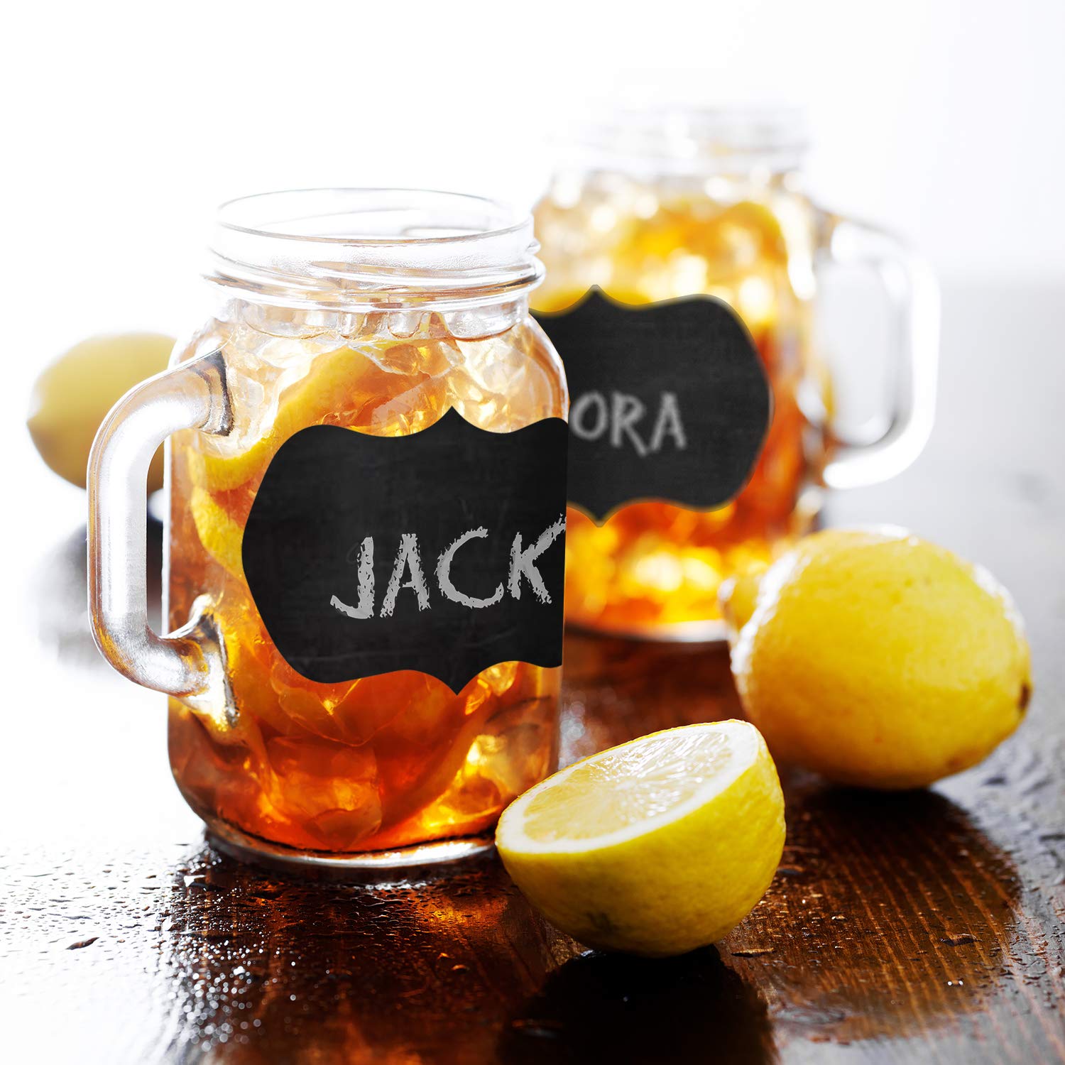 Walplus 30x60 cm Wall Stickers "Chalkboard Labels" Removable Self-Adhesive Mural Art Decals Vinyl Home Decoration DIY Living Bedroom Office Décor Wallpaper Kids Room Gift Black