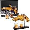 Gifts for Men Dad, Kollea Gun Whiskey Decanter Set for Men, Cool Anniversary Birthday Gifts for Men