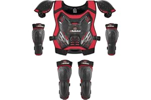RIDBIKER Kids Dirt Bike Gear Armor Vest Suit, Motorcycle Chest Protector with Knee Elbow Pads, Youth Riding Protective Gear for Motocross Cycling Skating Ski Off-Road