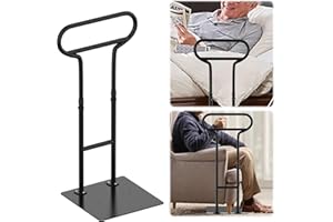 THOOUM Bed Rails for Elderly Adults Safety, Adjustable Bed Cane for Elderly, Heavy Duty Stand Assist Railing for Seniors, for Couch, Chair, Full, Twin Bed (260LBS Loading, 5 Heights, Black)