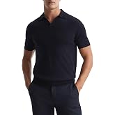 REISS Mens' DUCHIE SS Open Collar Merino Polo
