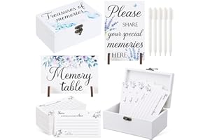 Gilprop 112 Pcs Celebration of Life Memory Cards Set Share a Memory Cards with Box 2 Wood Sign with 4 Hold and 5 Pens, Sympathy Memorial Gifts Funeral Keepsake Decorations (Butterfly)