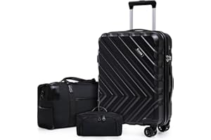 Eeeza Luggage Sets 3 Piece,Suitcases with Wheels,Carry On Luggage Set 22x14x9 Airline Approved,Hardshell Luggage Sets With TSA Lock,20 Inch Carry On Suitcase