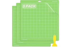 THANMAO Standard Grip Cutting Mat 3 Pack,12"x12" Standard Grip Cutting Mats for Cricut Maker 3//Explore 3/Air 2/Air/One，Replacement Accessories Card for HTV/Cardstock/Paper/Adhesive Vinyl