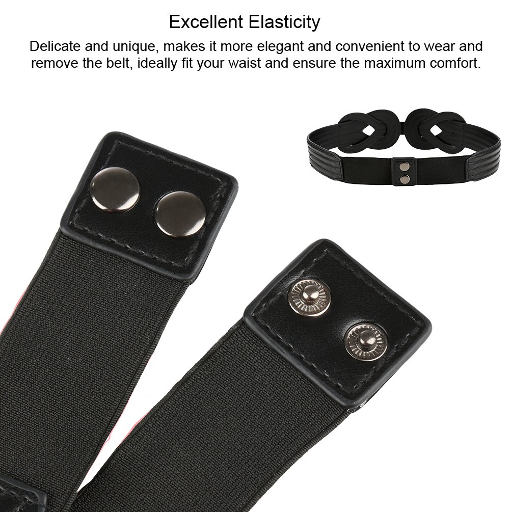 Vbiger Women Waist Belt Elastic Elegant PU Leather Waistband Wide Waist Corset Wrap Around Belt Waist Ban