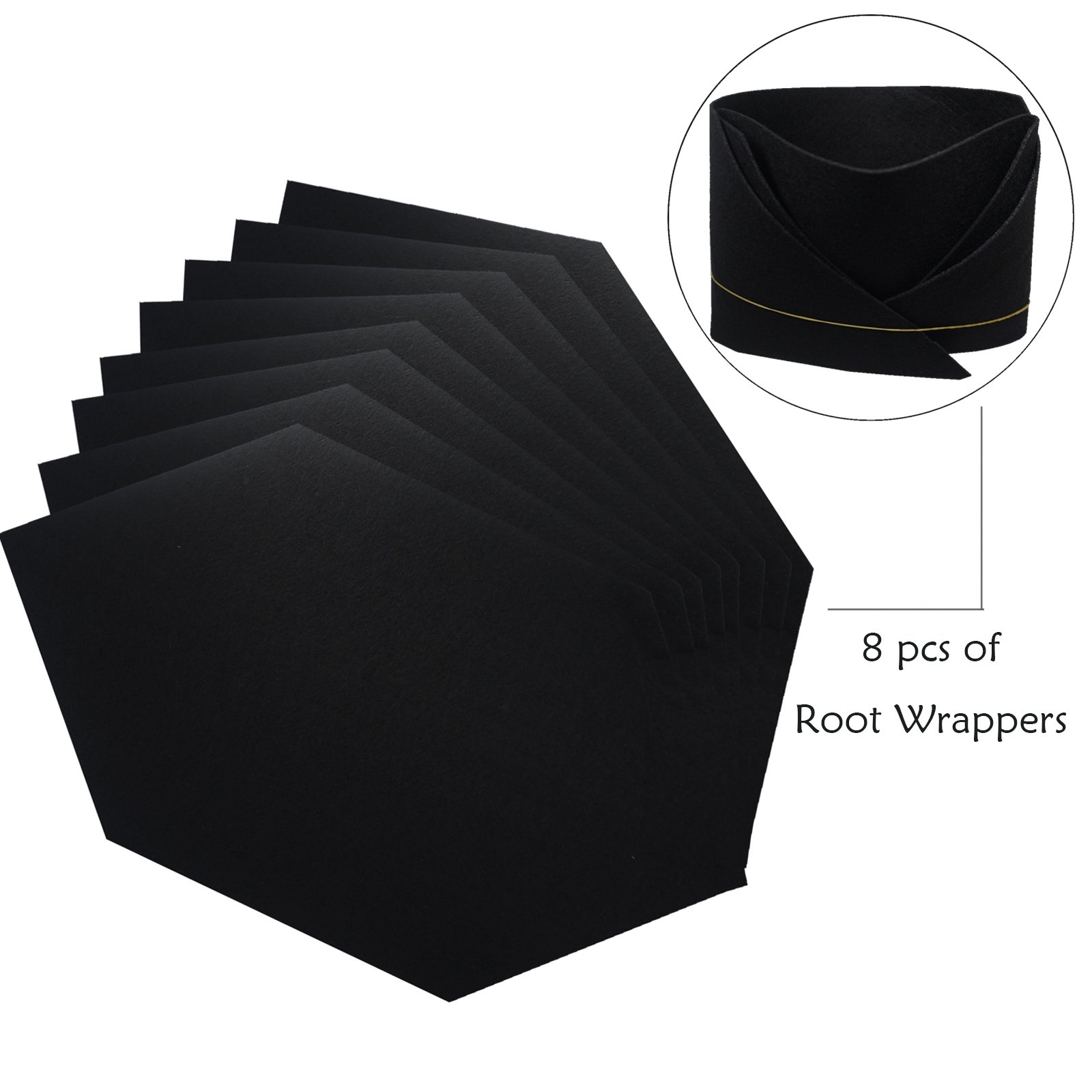 KORAM 8-Pocket Garden Hanging Planter Bag Waterproof Vertical Indoor/Outdoor Living Wall Balcony Plant Grow Pouch 8 pieces of Free Root Wrappers Included