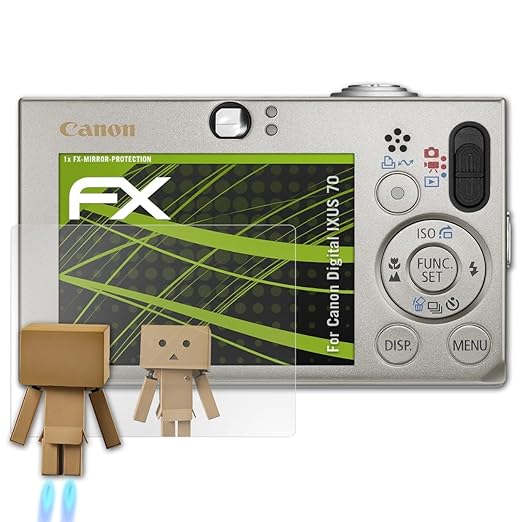 atFoliX Displayfolie für Canon Digital IXUS 70 Spiegelfolie, Spiegeleffekt FX Schutzfolie