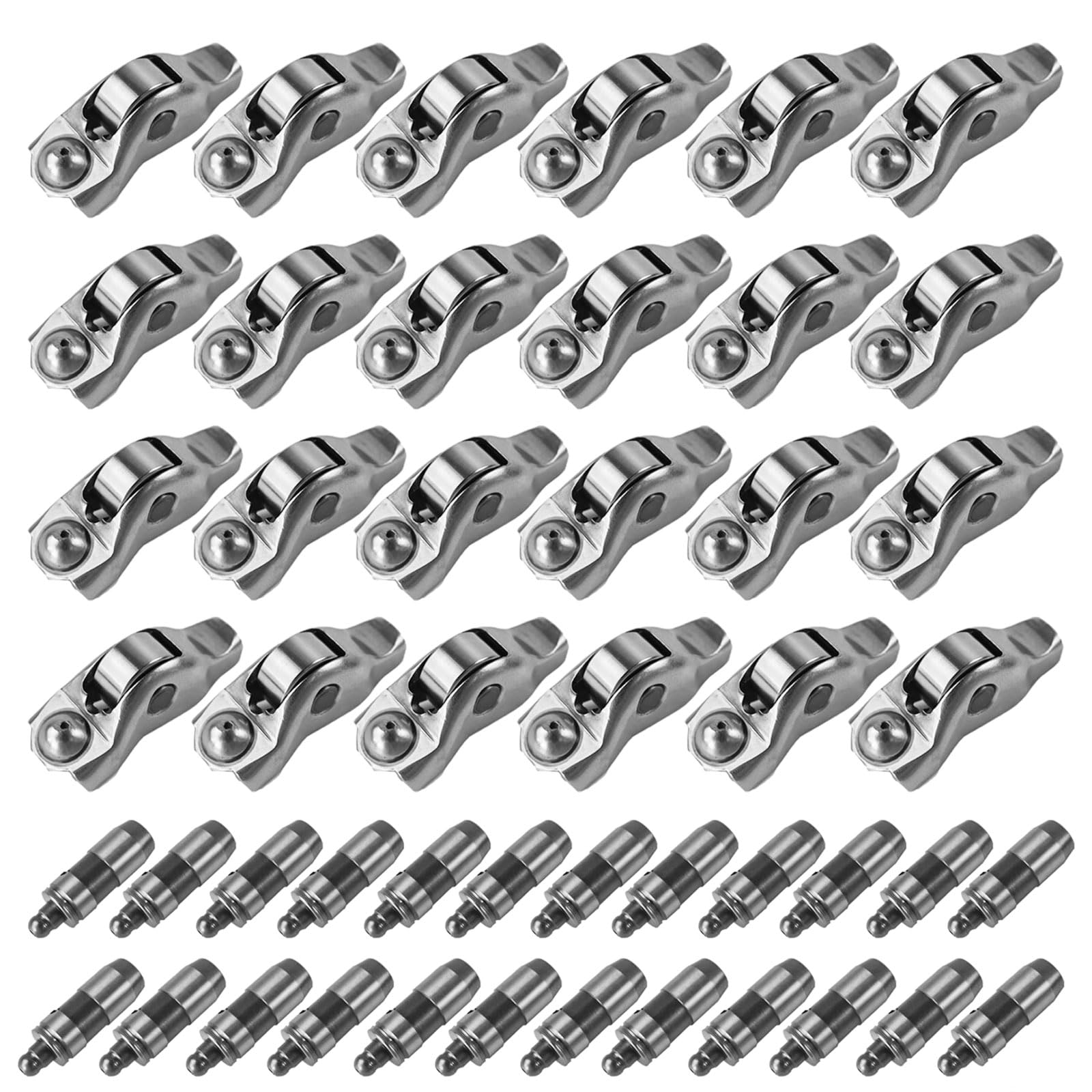 Photo 1 of 48PCS Engine Rocker Arm Lifters Set, Compatible with 2005-2010 Explorer Mustang F-250 F-350 F-450 4.6L, 2005-2014 Expedition Lincoln Navigator 5.4L, Replaces Part 3L3Z-6564-BA 3L3Z6564BA 5L1Z6500A