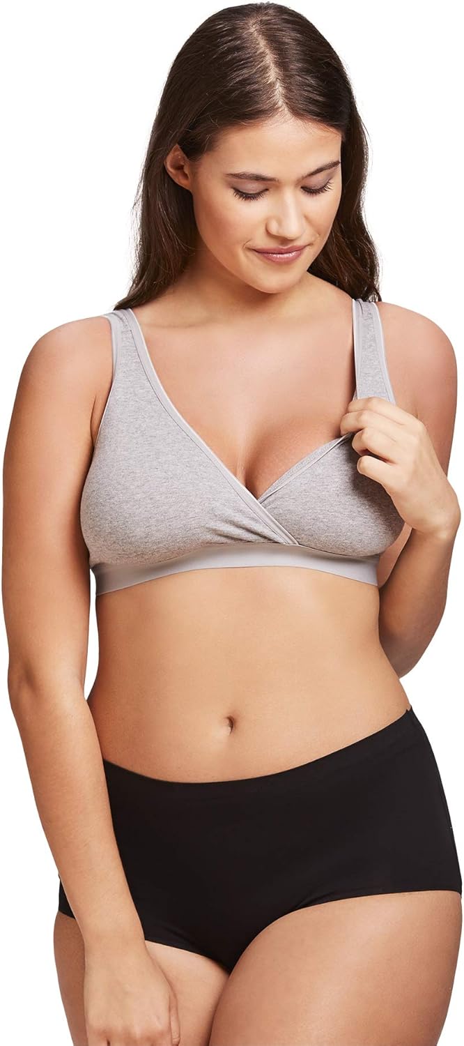La Leche League International Women's V-Neck Nursing Bra Wireless Pullover Bra at  Women’s Clothing store