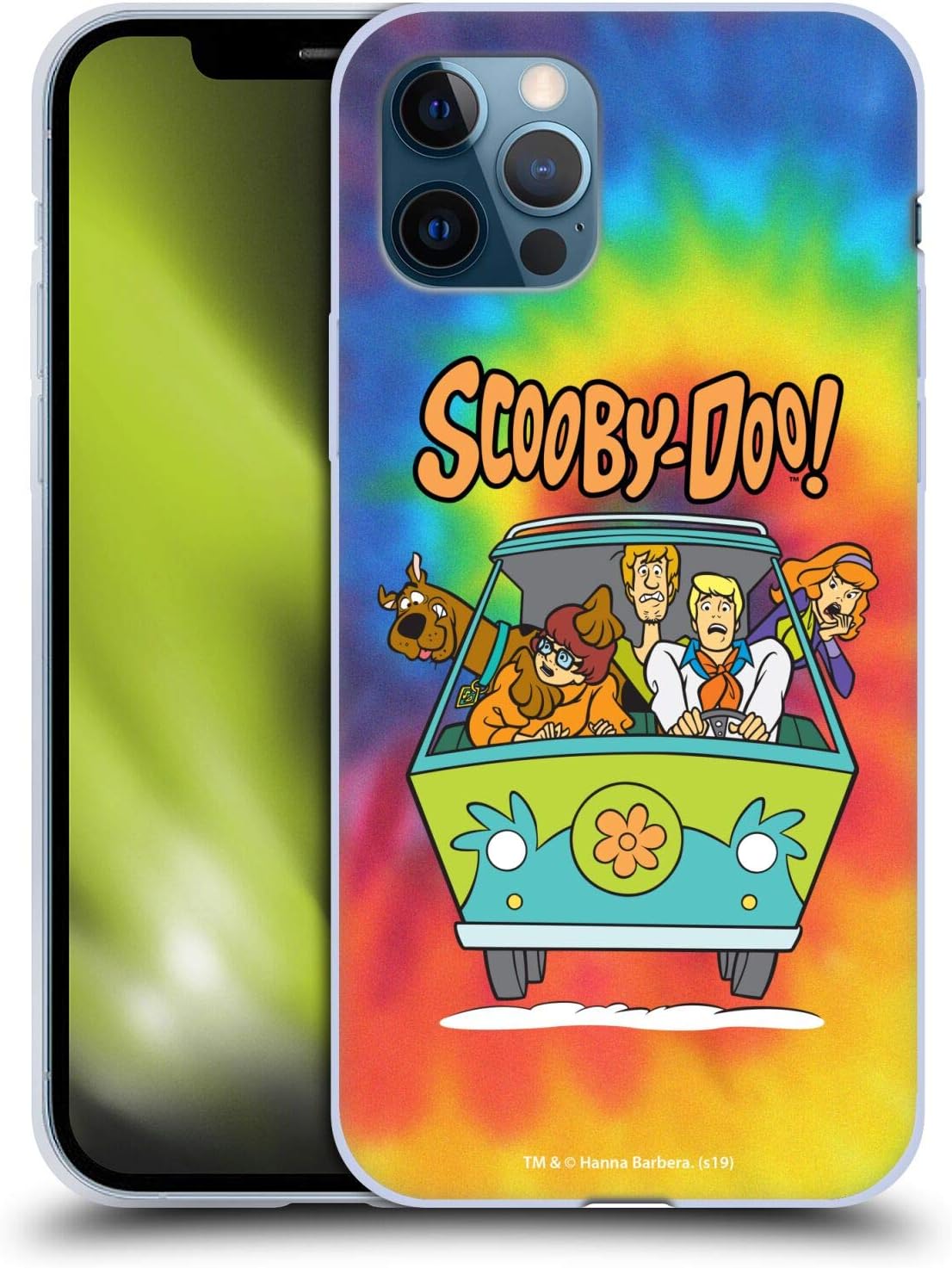 Head Case Designs Officially Licensed Scooby-Doo Tie Dye Mystery Inc. Soft Gel Case Compatible with Apple iPhone 12 / iPhone 12 Pro