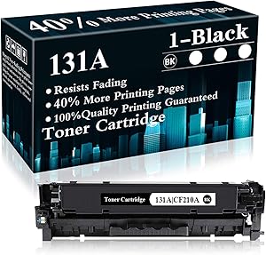 1 Pack 131A | CF210A Remanufactured Toner Cartridge Replacement for HP Color Laserjet Pro M251n(CF146A) M251nw(CF147A) M276n(CF144A) M276nw(CF145A) Printer,Sold by TopInk