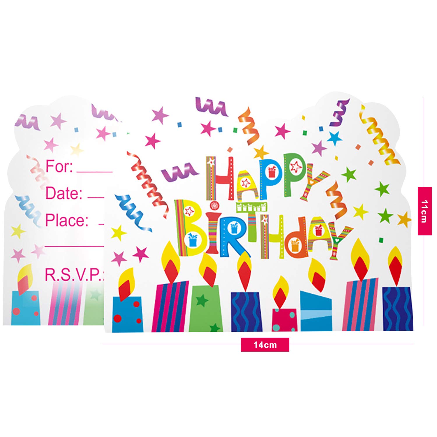 Qemsele Inviti Compleanno Bambini 30 Bello Inglese Inviti Battesimo Con Buste Biglietti Cartoline Per Bambini Unicorno 2 Ragazze Festa Di Compleanno E Baby Shower Casa E Cucina Hobby Creativi