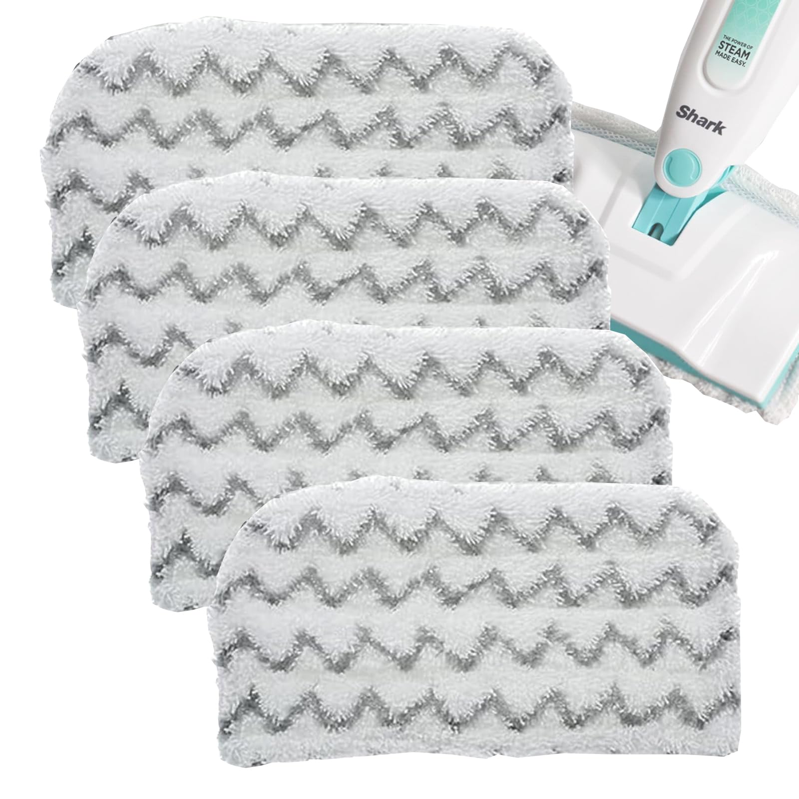 Steam Mop Replacement Pads for Shark Steam Mop S2001UK S1000UK S1000A S1000C Pocket Mop,Microfiber Washable Dirt Grip Pads Refill Soft Steam Cleaner Pad