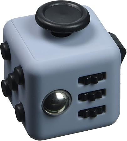 Amazon Com Official Focus Cube 6 Colors Fidget Cube Toy For Anxiety Stress Relief Attention Focus For Children Adult Gift Adhd Grey Black Toys Games