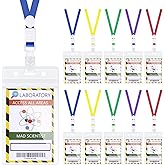 10 Pieces Science Name Badge Science Decorations Party Lanyards Scientist Theme for School Party