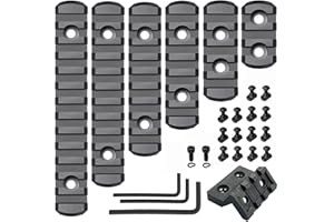 CG GEARS Picatinny Rail 3,5,7,9,11,13-Slot for Mlok, Polymer Rails Section Plus Offset Mount with T-Nuts, Screws & Allen Wrench