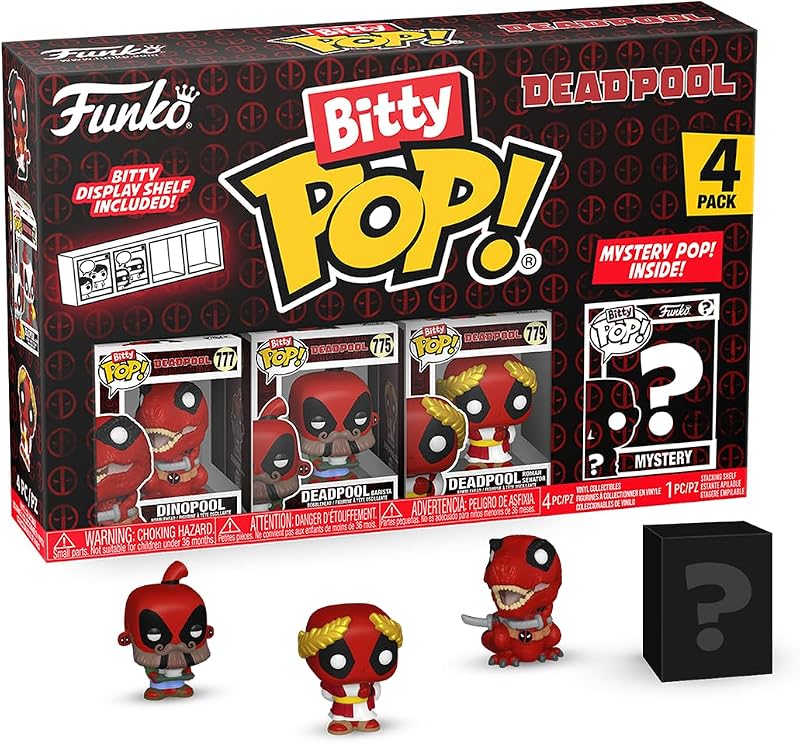 Funko Bitty POP 4 Pack Marvel Deadpool Dinopool Barista Brand Funko