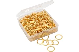Auvoau 100Pcs Open Jump Rings 18mm Gold Jewelry Connectors for Jewelry Findings Making Supplies,Bracelets,Keychain,Necklace,Anklets,Arts and Crafts (Gold)