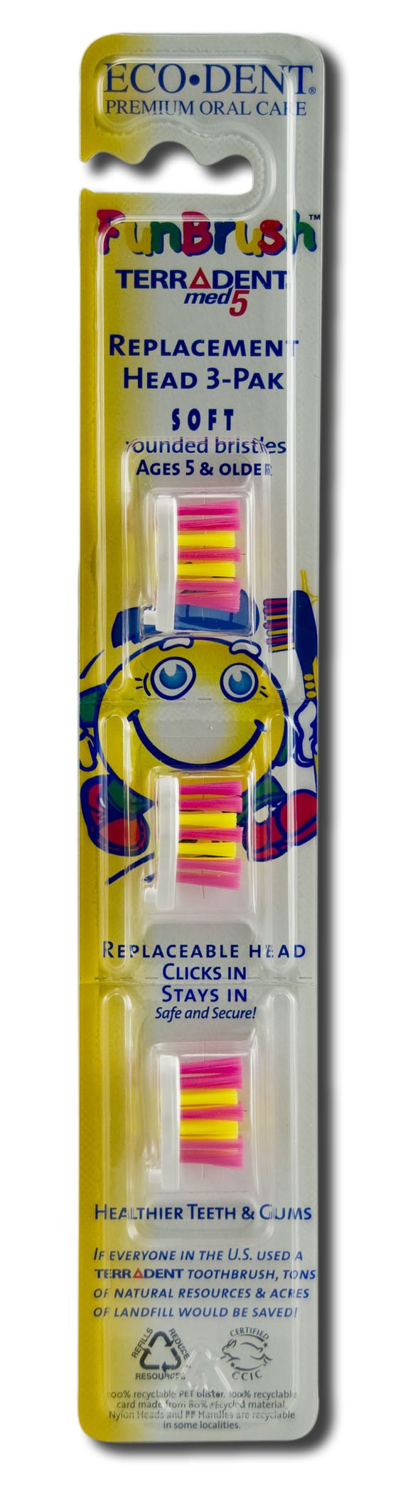 Terradent Funbrush Refill, 3 Count