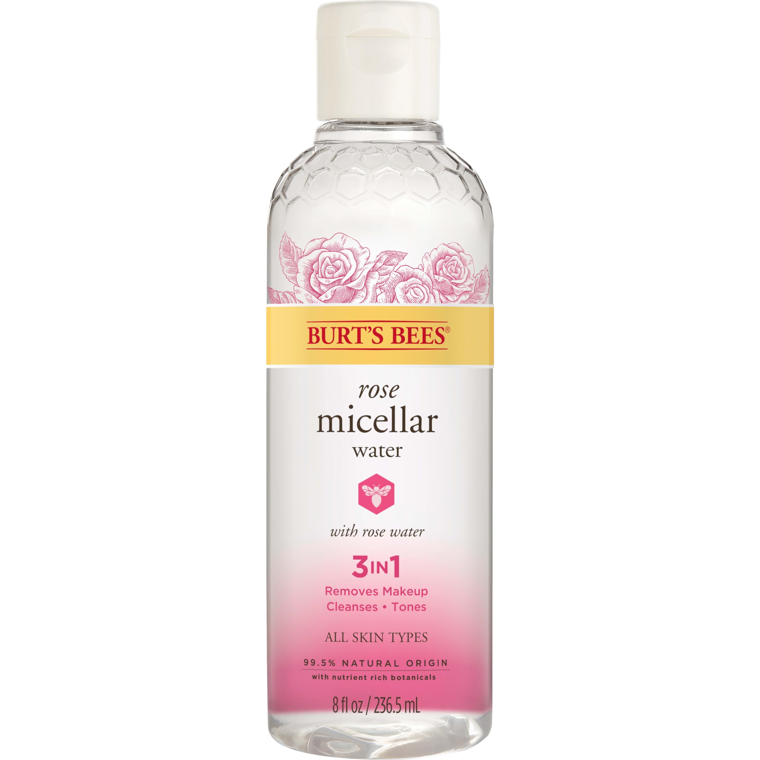 Burts Bees Rose Micellar Toning Water for Women 8 oz Toner