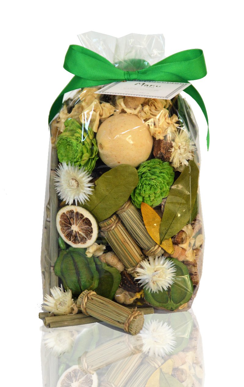 Manu Home Lemongrass Potpourri Bag-12 oz Infuse the room with the fresh, soothing lemongrass scent of this potpourri for clean, relaxing atmosphere ~ Made In USA!