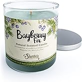 Bayberry Fir Scented Natural Soy Candle, Essential Fragrance Oils, 100% Soy, Phthalate & Paraben Free, Clean Burning, 9 Oz.
