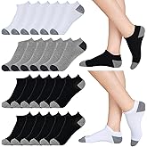 12-30 Pairs Low Cut Ankle Socks for Women No Show Casual Breathable Athletic Socks Bulk for Sport