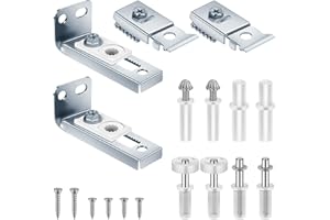 POSTANTIN Bifold Closet Door Hardware Kit with Top/Bottom Bracket, Guide Wheel & Pivot Folding Door Hardware Replacement, Bifold Door for 7/8" to 1" Bifold Door Track(2 Pack)