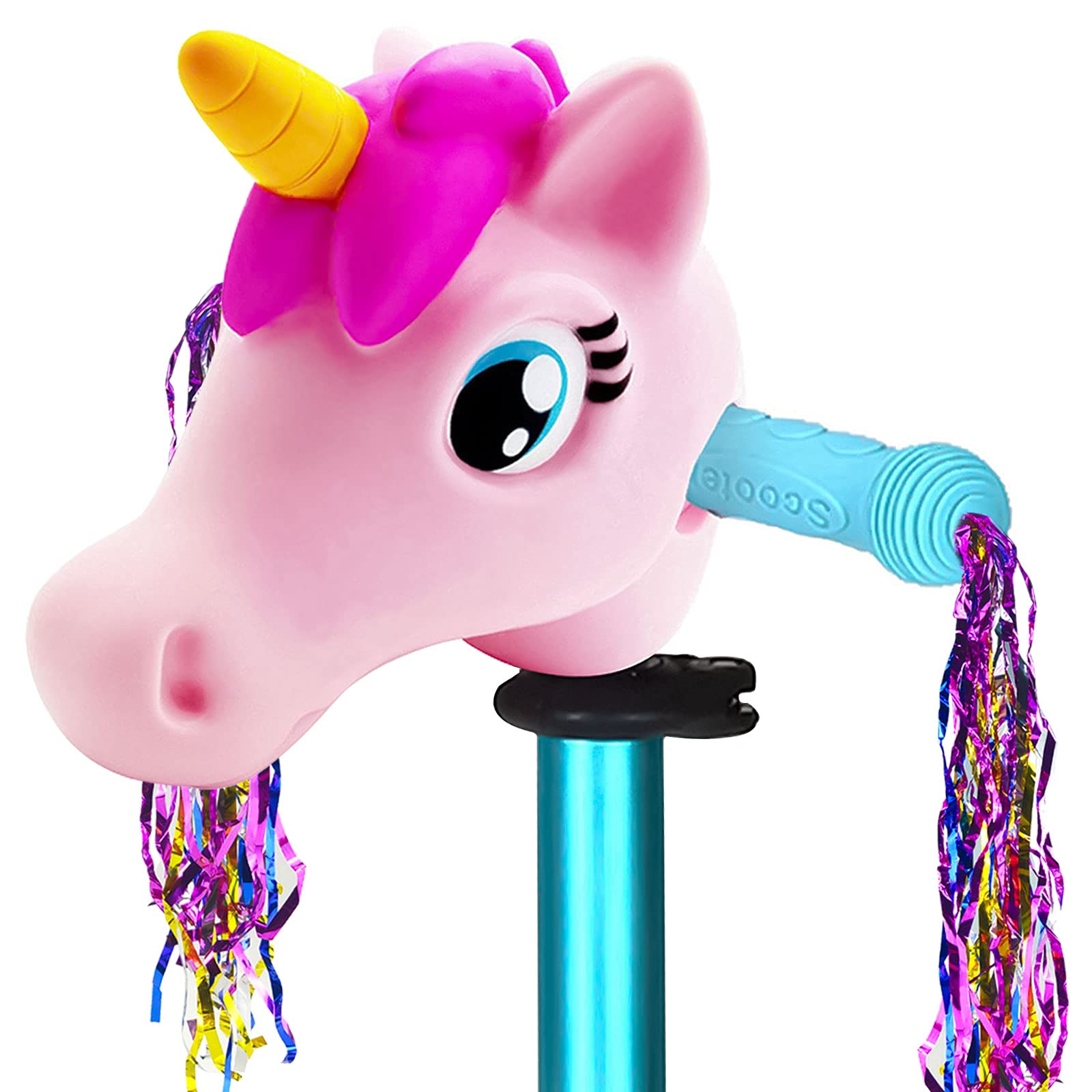 Photo 1 of Kid's Bike Streamers| Colorful Ribbons Tassel & Unicorn | Dinosaurs Head Decoration Toys Gifts for Toddlers Kids Scooter| Bike| Bicycle| Jump Stick, Unicorn Set
