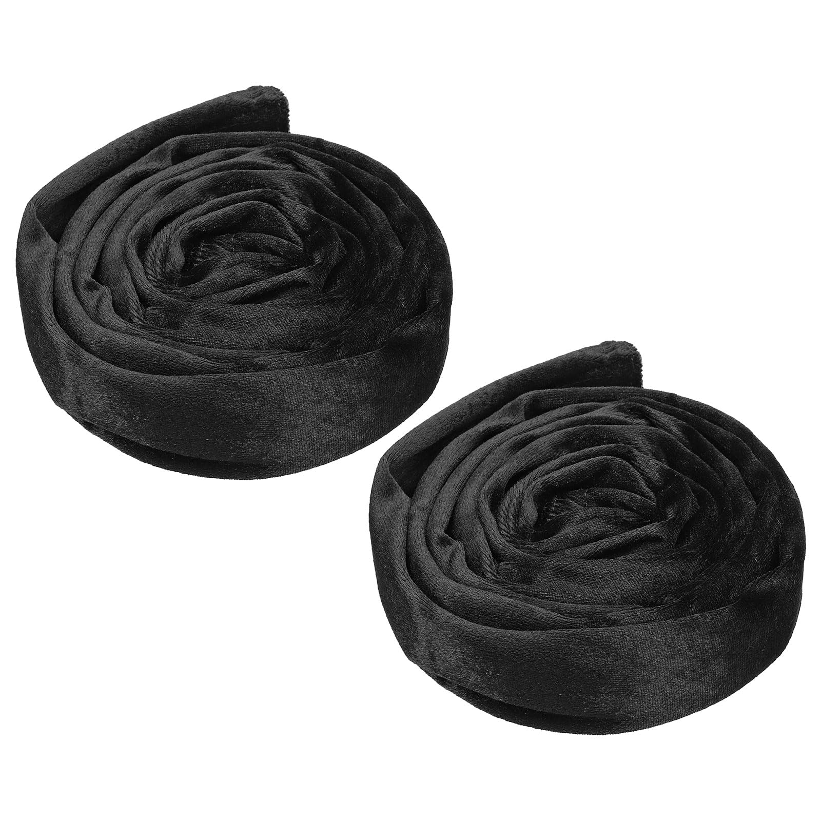 PATIKIL 1.97" x 6Ft Chandelier Chain Cord Cover, 2 Pcs Velvet Cloth Fabric Chain Sleeve for Chandelier, Wires Swing, Cable, Black