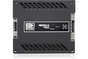 BANDA AUDIOPARTS BANDA 4-Channel Vehicle Audio Amplifier - 300 Watts D Class High-Powered Mono Amplifier w/Subsonic Filter & Low Pass Filter Stable @ 1 Ohm, LED Indicators, Sound Specialization - BANDA 1200.41OHM