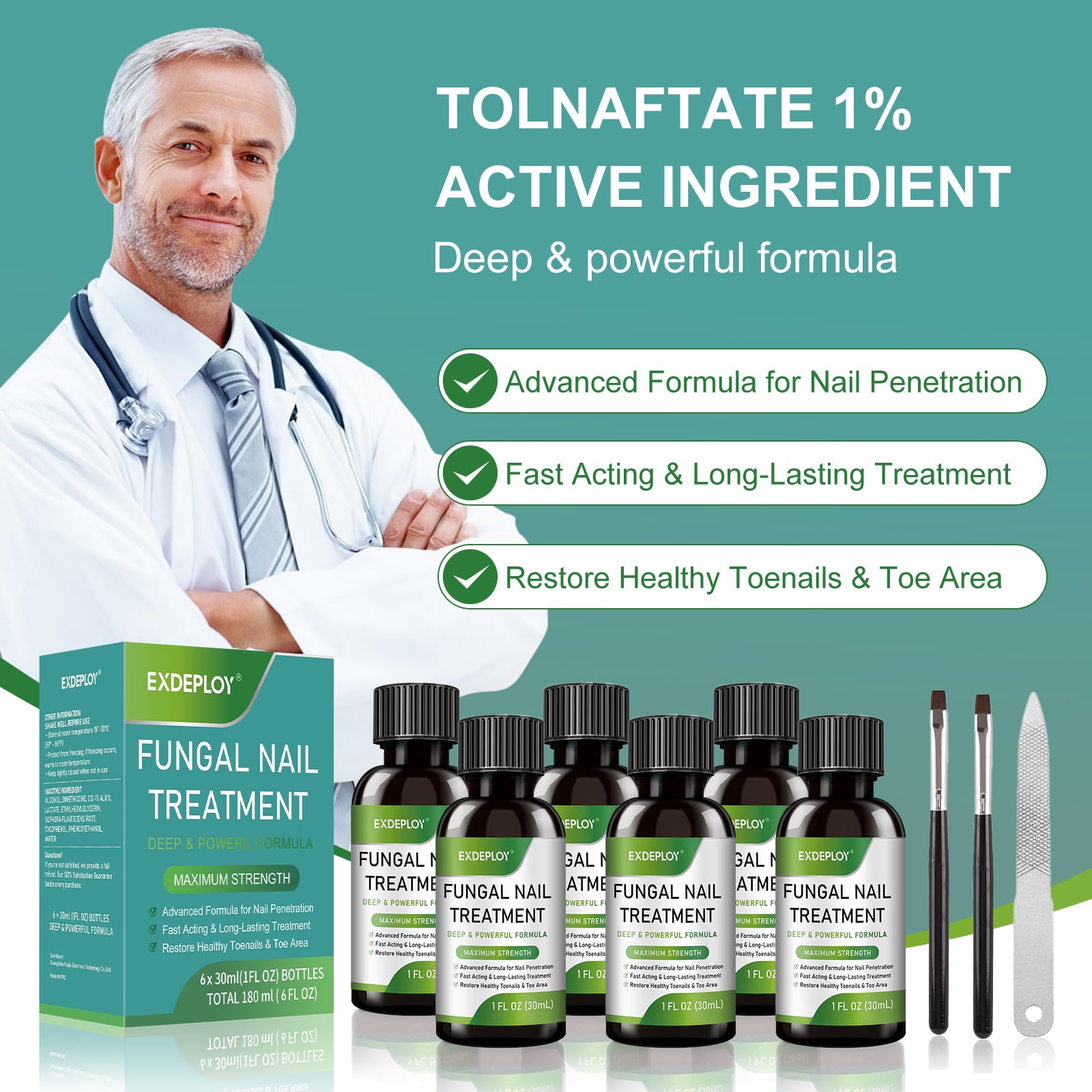 6 Pack Toenail Fungus Treatment Extra Strength with 25% Undecylenic Acid for Toenails and Fingernails with Natural Oils for Thick, Damaged & Nails foot fungus treatment extra strength - Image 6