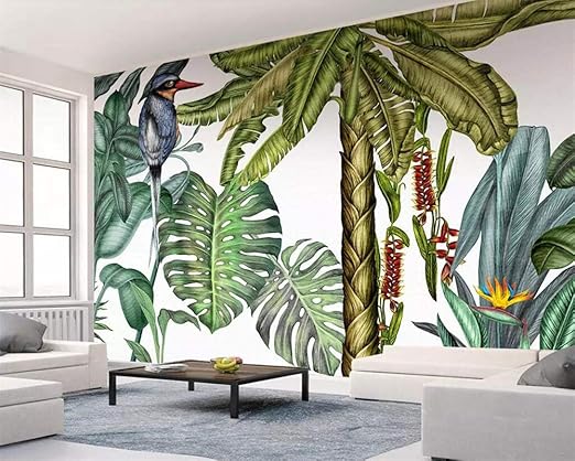Papel Pintado Fondo De Pantalla 3d Plantas Tropicales Fondo