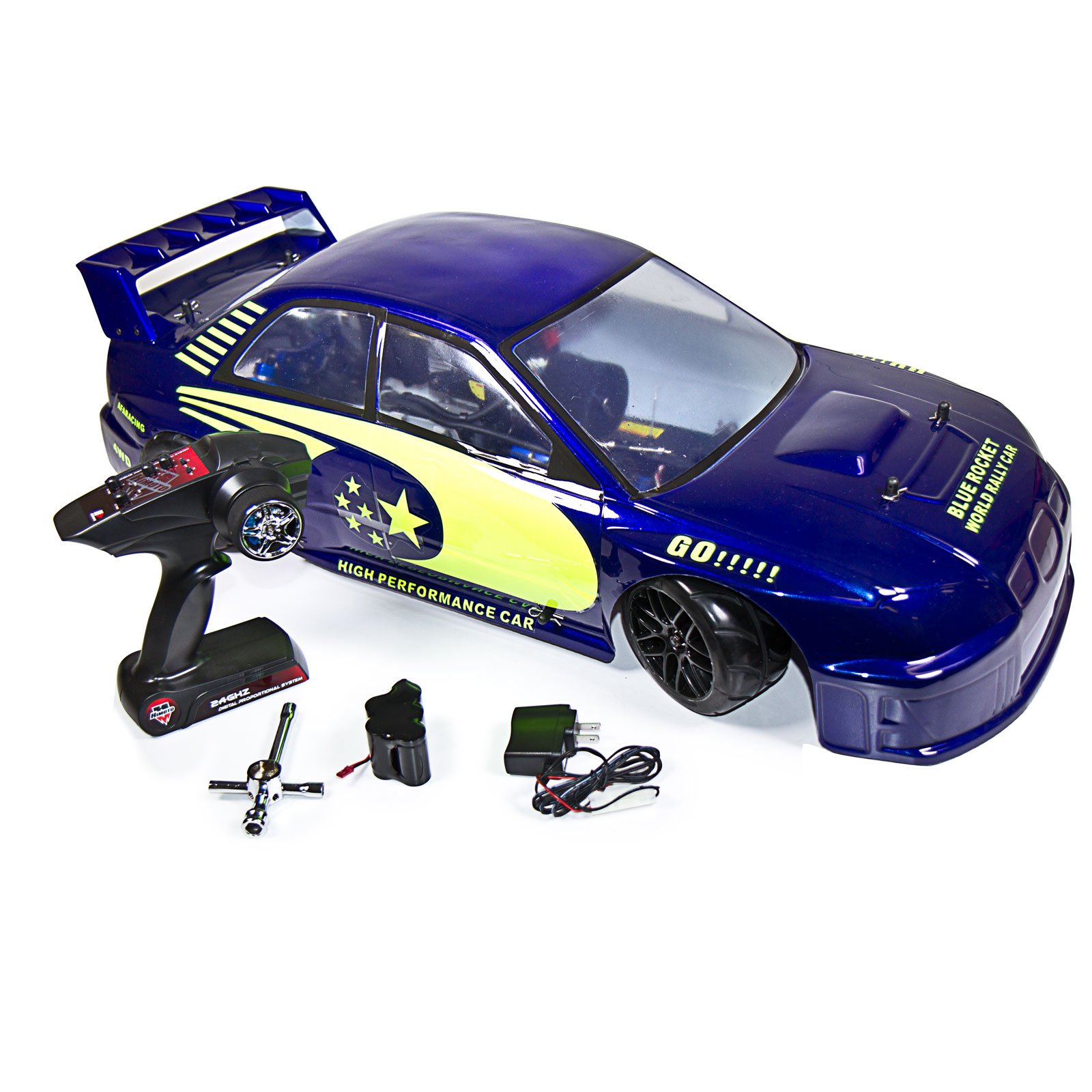 Himoto Racing RC 1/5 MegaP MTC-5 4WD 30cc Gas RTR On Road Drift Car Blue/Yellow - Buy Online in ...