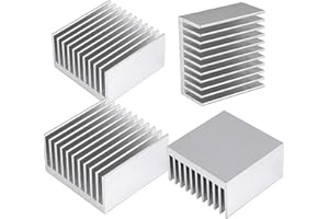Awxlumv 4pcs 40mm Heatsink Kit 40x40x20mm / 1.57"x1.57"x0.79" Heat Sink Aluminum Cooling Radiator Cooler Fins for Thermoelect