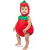Dress Up America Baby Strawberry Costume - Halloween Strawberry Romper for Girls