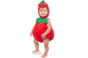 Dress Up America Baby Strawberry Costume - Halloween Strawberry Romper for Girls