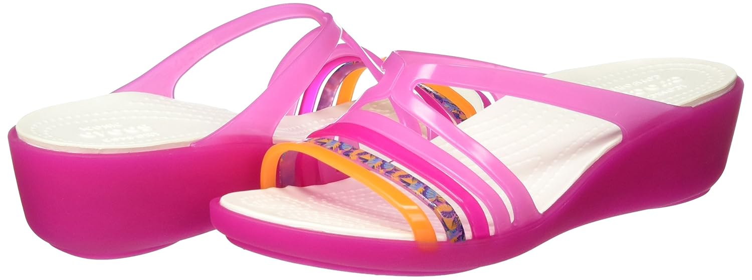 crocs isabella mini women wedge in pink