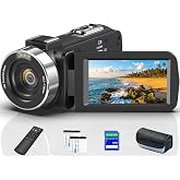 OLESIT 8K 64MP Video Camera 18X Digital Camcorder Video Camera for YouTube 3.0 inch Flip Screen Camcorder Vlogging Camera with 32GB SD Card, 2.4G Remote Control, Two Batteries