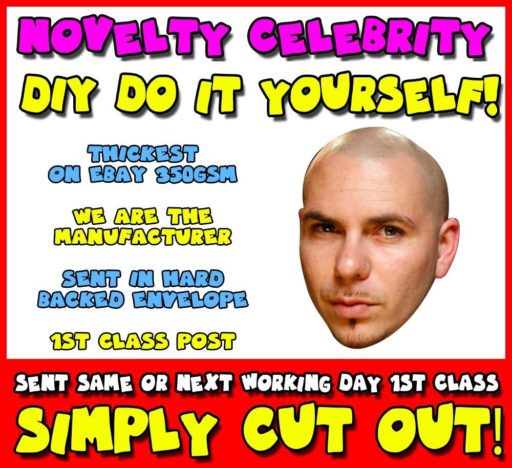 DIY - Do It Yourself Face Mask - Pitbull Celebrity Face Mask