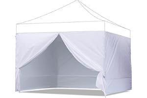 ABCCANOPY Side Wall 10x10, White (4 Walls Only, NOT Including Frame and Top)