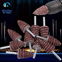 Mixiflor 40 Pack 1/4" Shank 80 Grit Cone Shape