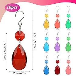 10pcs Crystal Sun Catcher, 38mm Hanging Clear