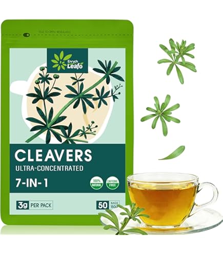 Amazon.com : EnrychLeafo Cleavers Herb Lymphatic Drainage Tea Bags
