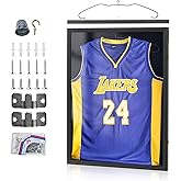 Large Jersey Frame Display Case, Sturdy and Durable Shadow Box Display Case, XL Sport Jersey Case w/ 99% UV Protection Acrylic for Sports Jerseys Football Baseball Basketball Hockey Reward (Black)