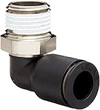 Legris 3109 62 22 Nylon & Nickel-Plated Brass Push-to-Connect Fitting, 90 Degree Elbow, 1/2" Tube OD x 1/2" NPT Male