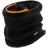 Winter Neck Warmer for Men Women Ski Neck Gaiter Scarf Thick Lined Windproof Scarves