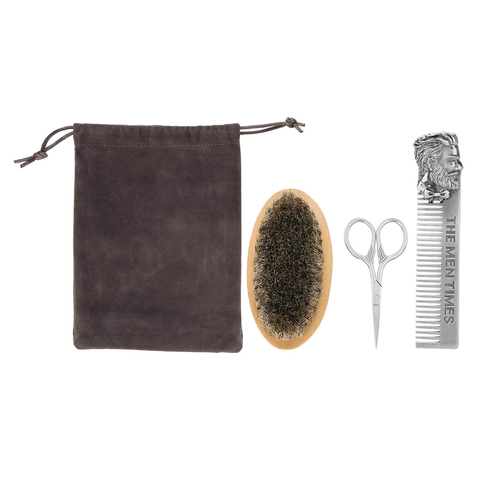 Professional Beard Cleaning Care Kit Beard Brush Set for Beard Trimming for Beard Grooming for Beard Care