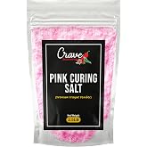 Crave Pink Curing Salt #1 2.5 LB JUMBO XL Bag - Prague Powder, Instacure #1- Made in USA, Premium Cure for Sausage, Bacon, Ham, Jerky and Meat Preservation
