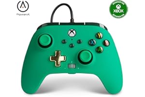 PowerA Enhanced Wired Controller for Xbox Series X|S - Green, gamepad, wired video game controller, gaming controller, works 